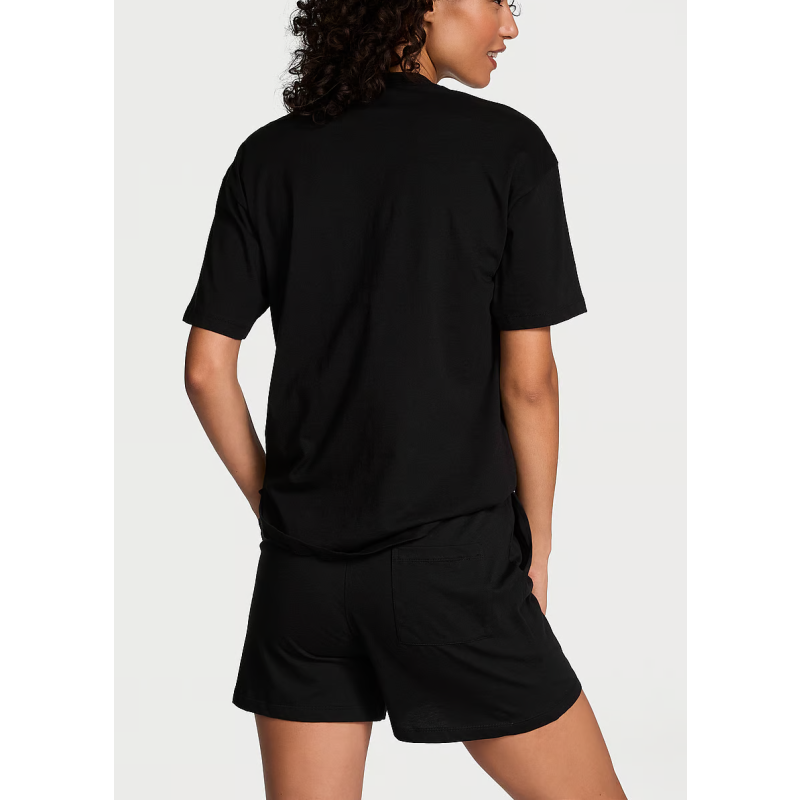 Піжама 100% Cotton Short Pajama Set Black