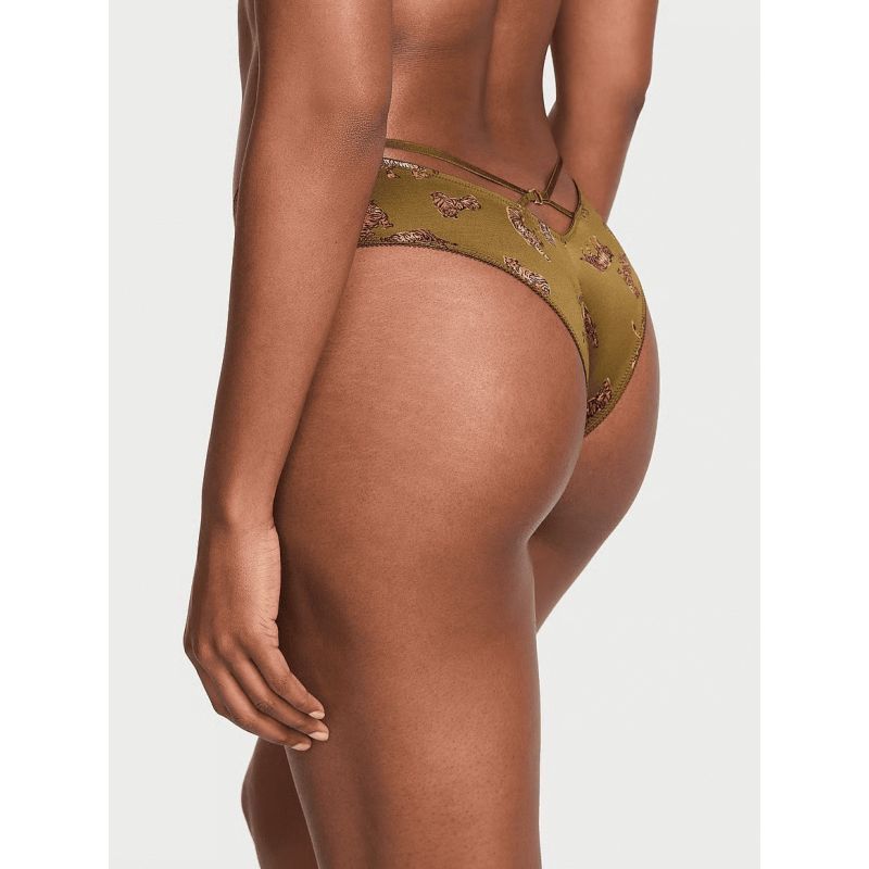 Трусики Strappy Back High-Leg Cheeky Panty Green Chameleon Tigers